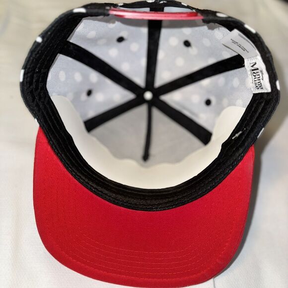 Disney Minnie Mouse Hat Snapback Polka Dot Size One Size - Picture 2 of 7
